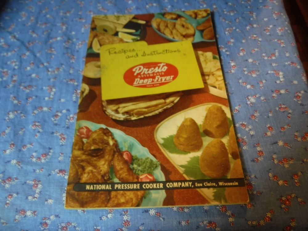 1952 Presto Automatic Deep-Fryer Recipes  and Instructions