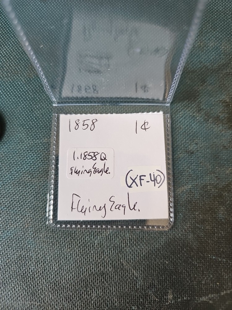 1858 Flying Eagle Cent - Rich Front & Back, XF Details