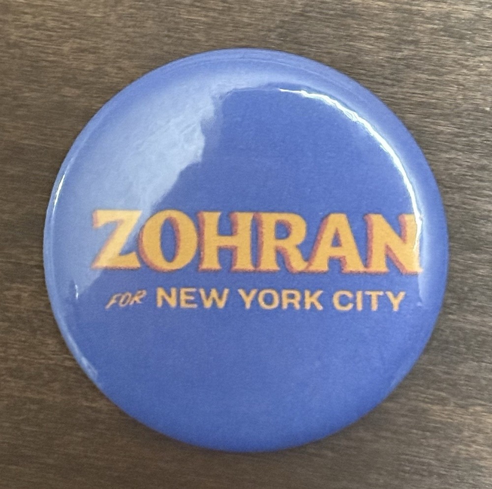 Zohran Mamdani For Mayor Button. 2.25inch