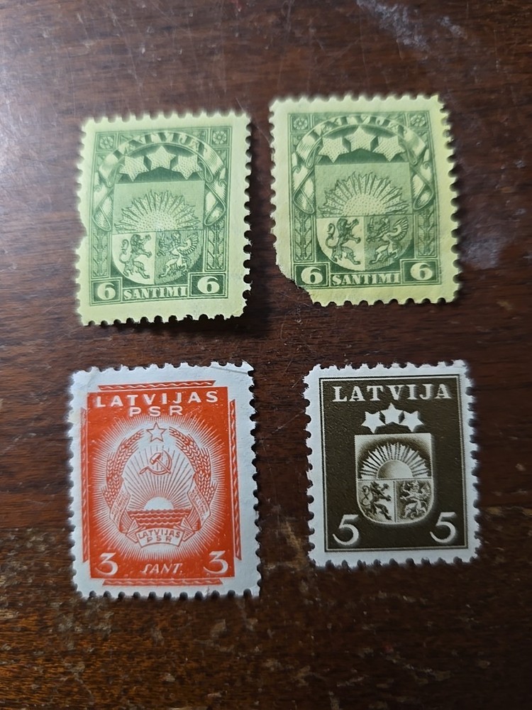 Lot of 4 Latvian Stamps