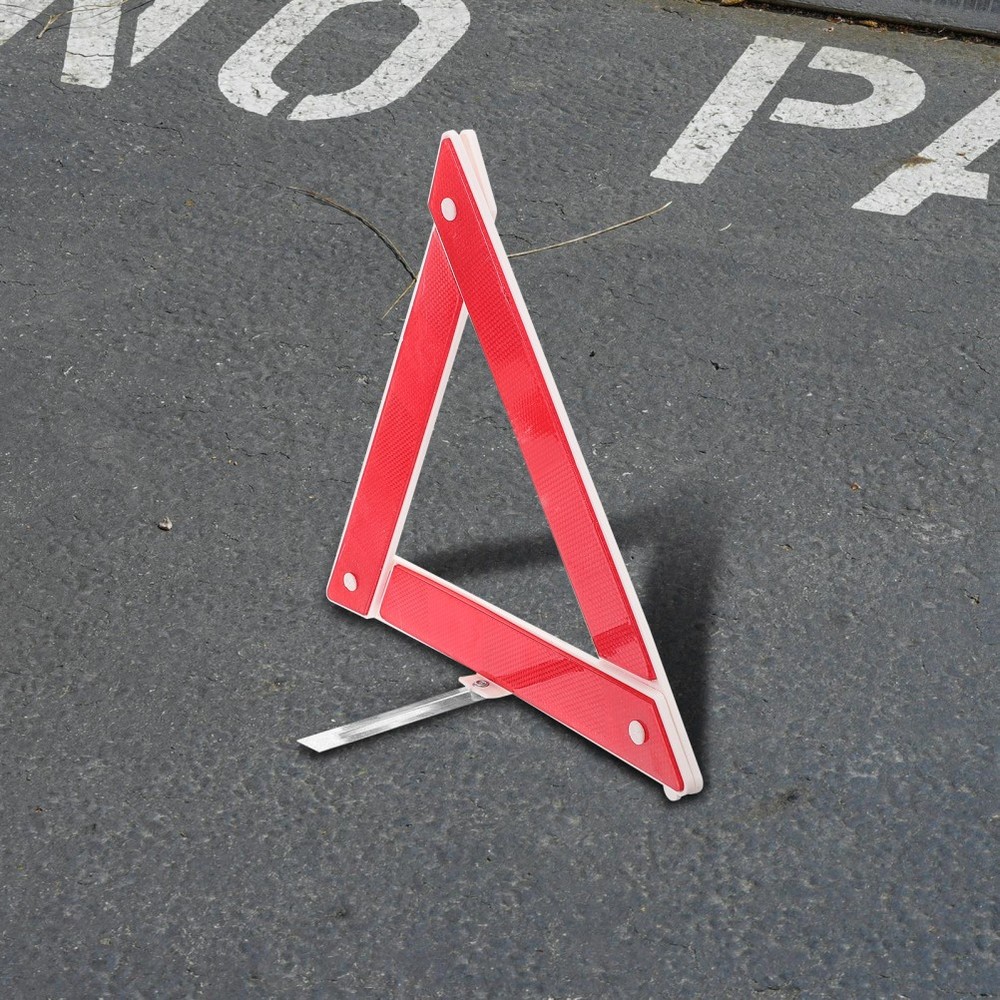 Reflective Triangle Warning Sign Triangles Emergency Roadside Car Safety