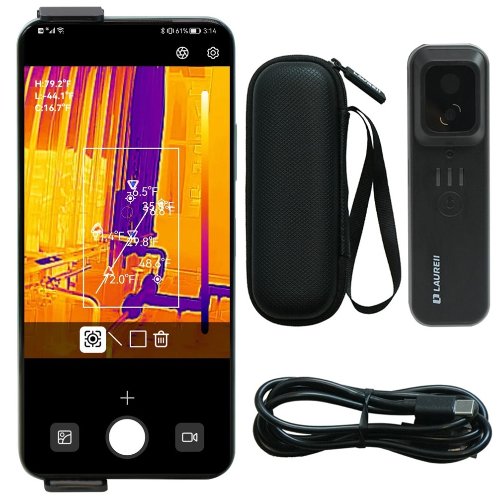 256x192 IR High Resolution Wireless Thermal Camera for Android & iOS Handheld US