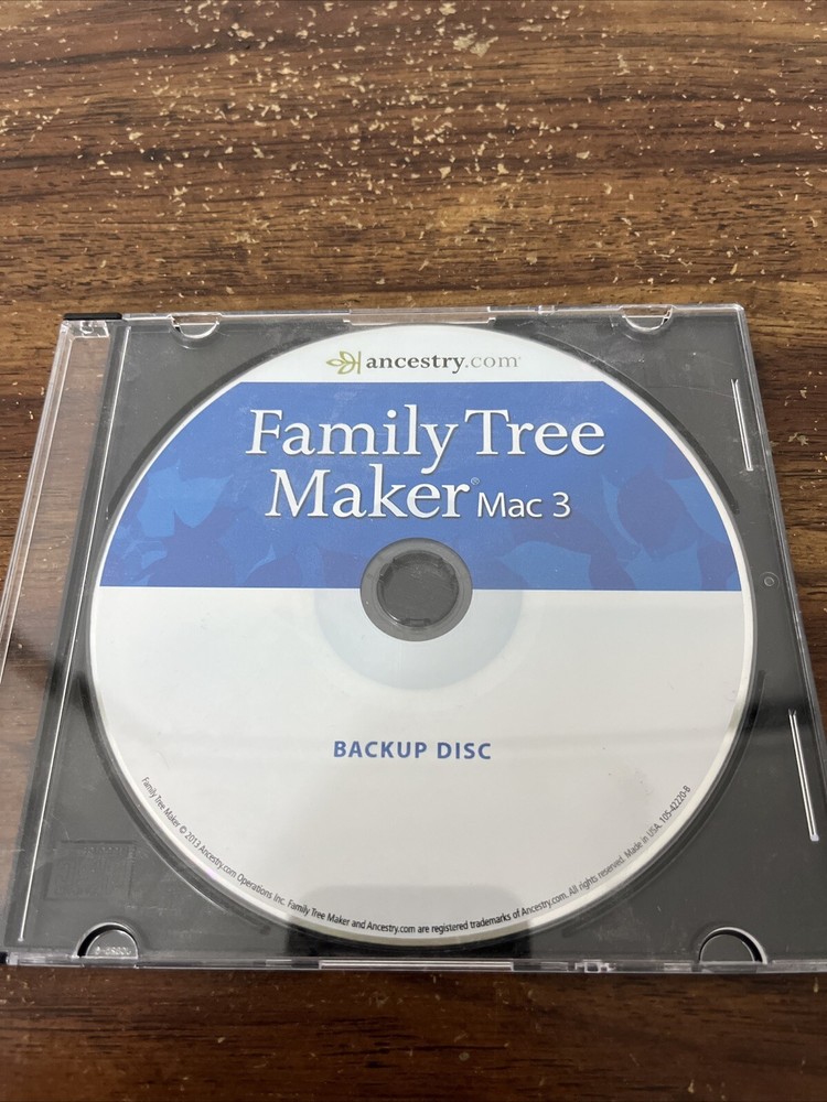 Family Treemaker Mac 3 Backup Disc