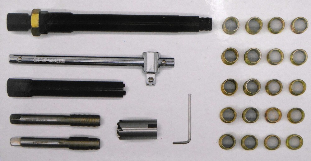 27pc Spark Plug Thread Repair Kit M14 x 1.25 Tap Set