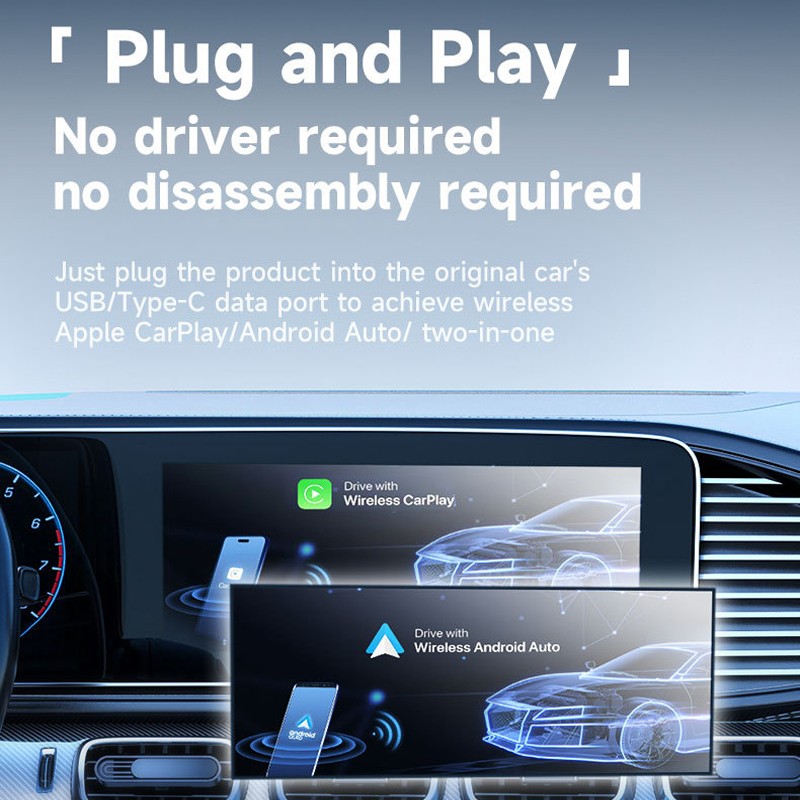 Upgrade Wireless CarPlay Adapter USB for iOS 10 /Android 11