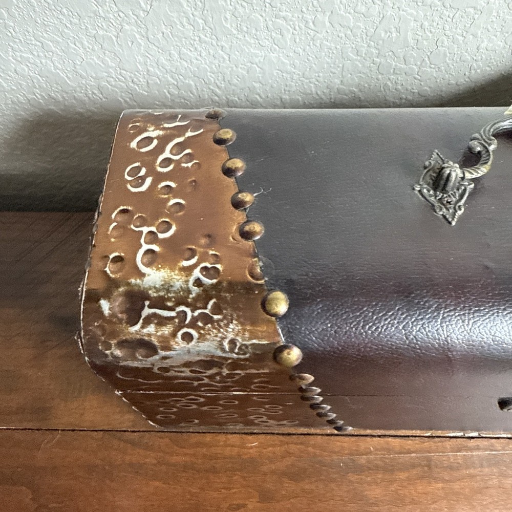 Rustic Tooled Carrying Case Wine Box