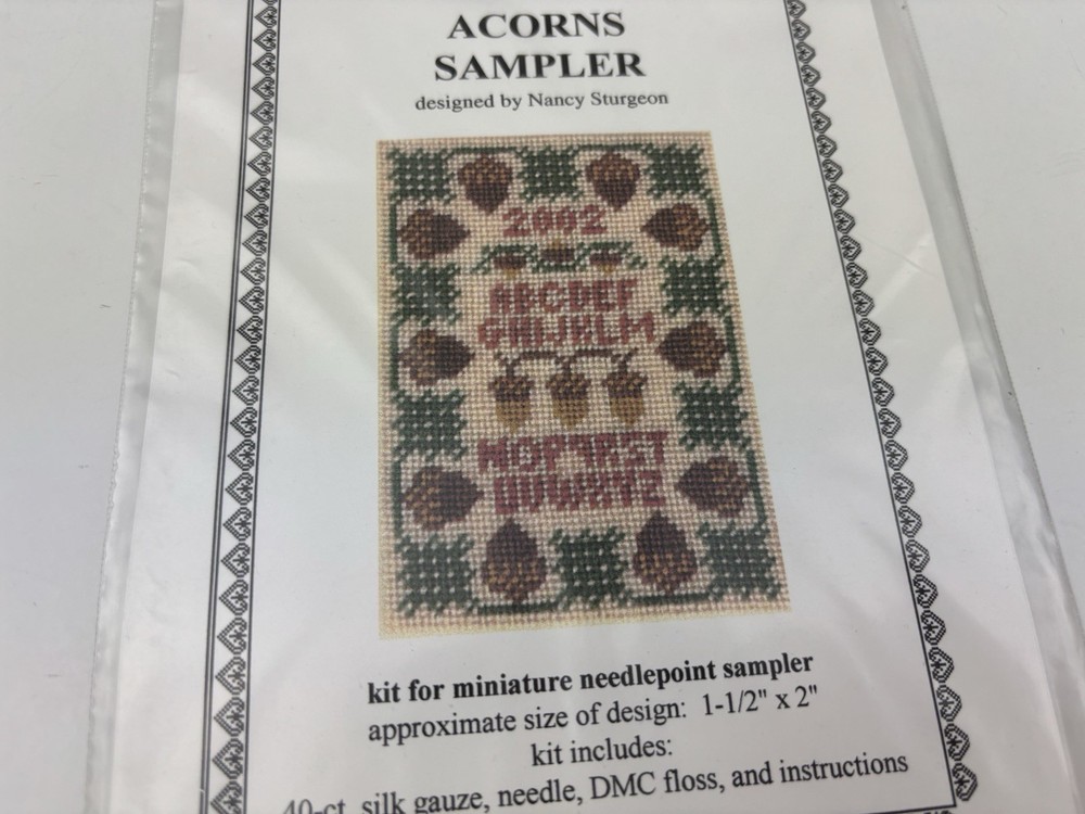 Threads Through Time The Acorns Sampler Needlepoint Pattern Kit 6S
