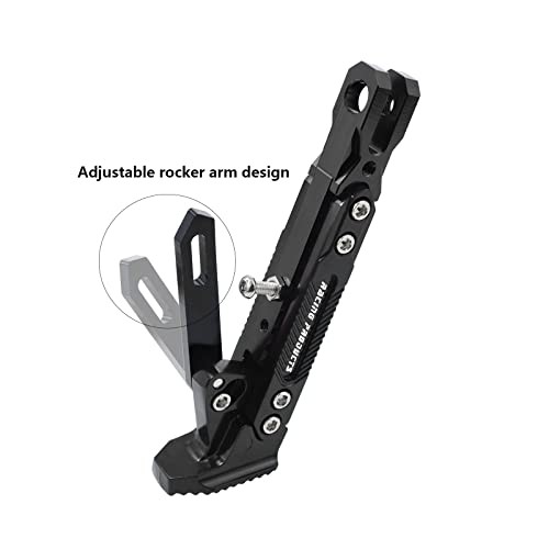 Universal Motorcycle Kickstand Adjustable Foot Side Support Parking Black