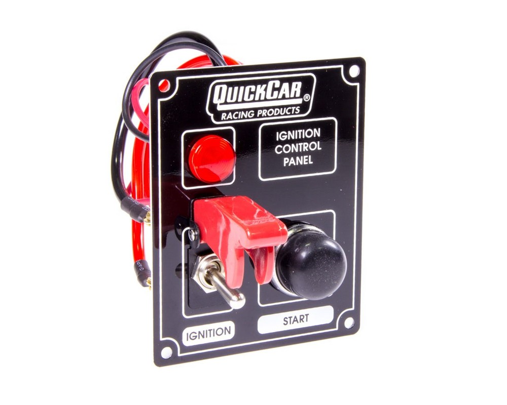 QuickCar Ignition Panel Black w/ Flip Switch & Lights 50-853