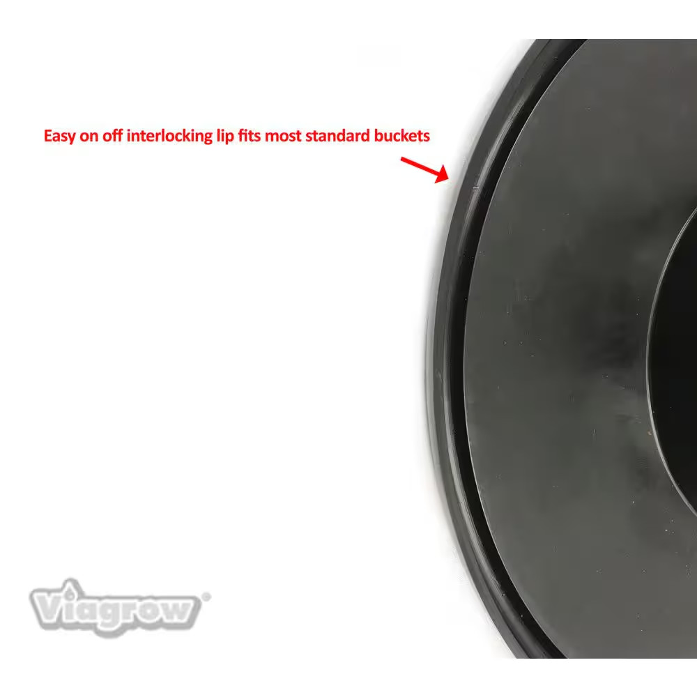 6 In. Black Pot Bucket Lid Insert (6-Pack)