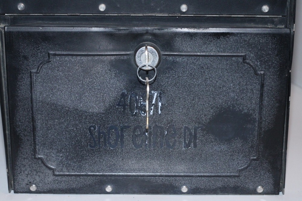 Mailcase Black Locking Mailbox See Pics/Description