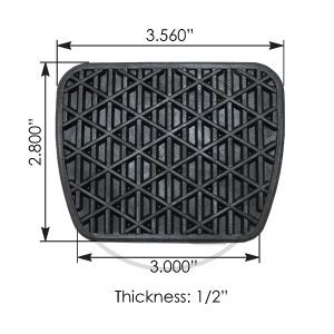 Freightliner Brake Pedal Pad Rubber Replacement Pads (PAIR)