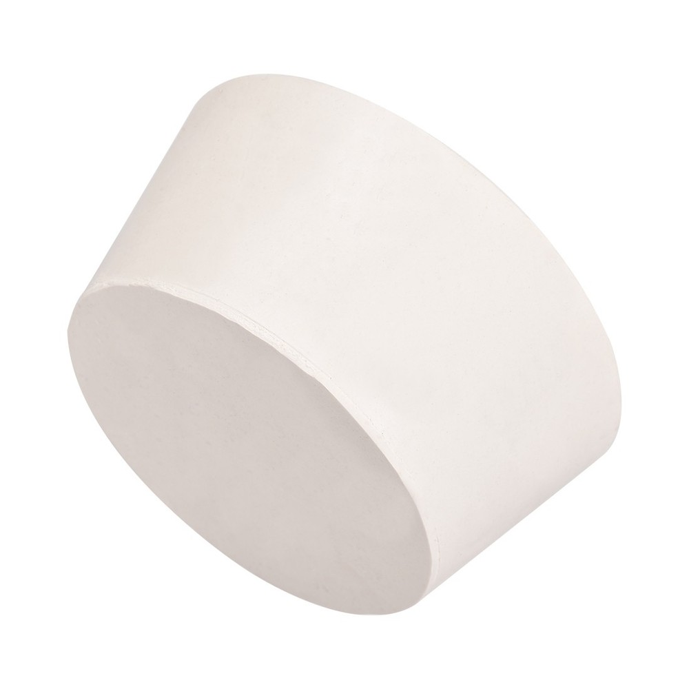 White Tapered Shaped Solid Rubber Stopper for Lab Tube Size 17