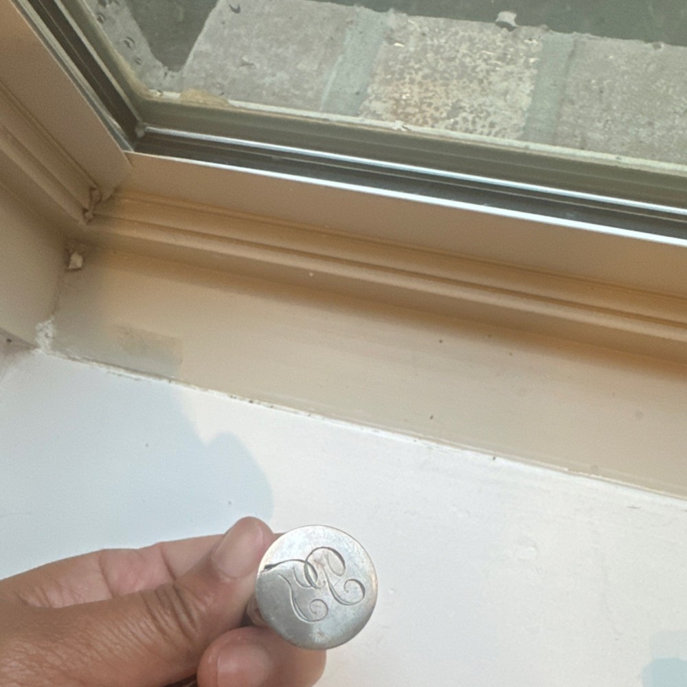 Antique Sterling Silver .925 Wax Stamp Scroll Pattern Handle Monogram E