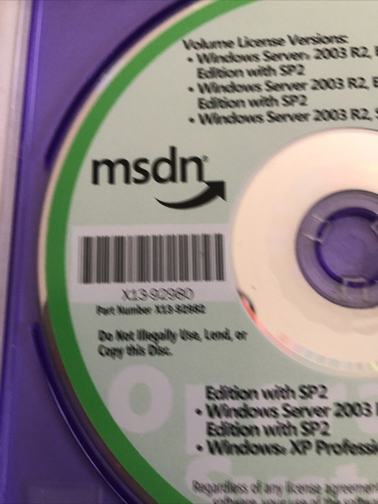 MICROSOFT MSDN DISC 2941.4 September 2007