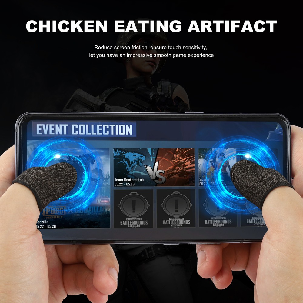 Lot Touch Screen Gaming Finger Sleeve Mobile Game Controller Sweatproof Gloves
