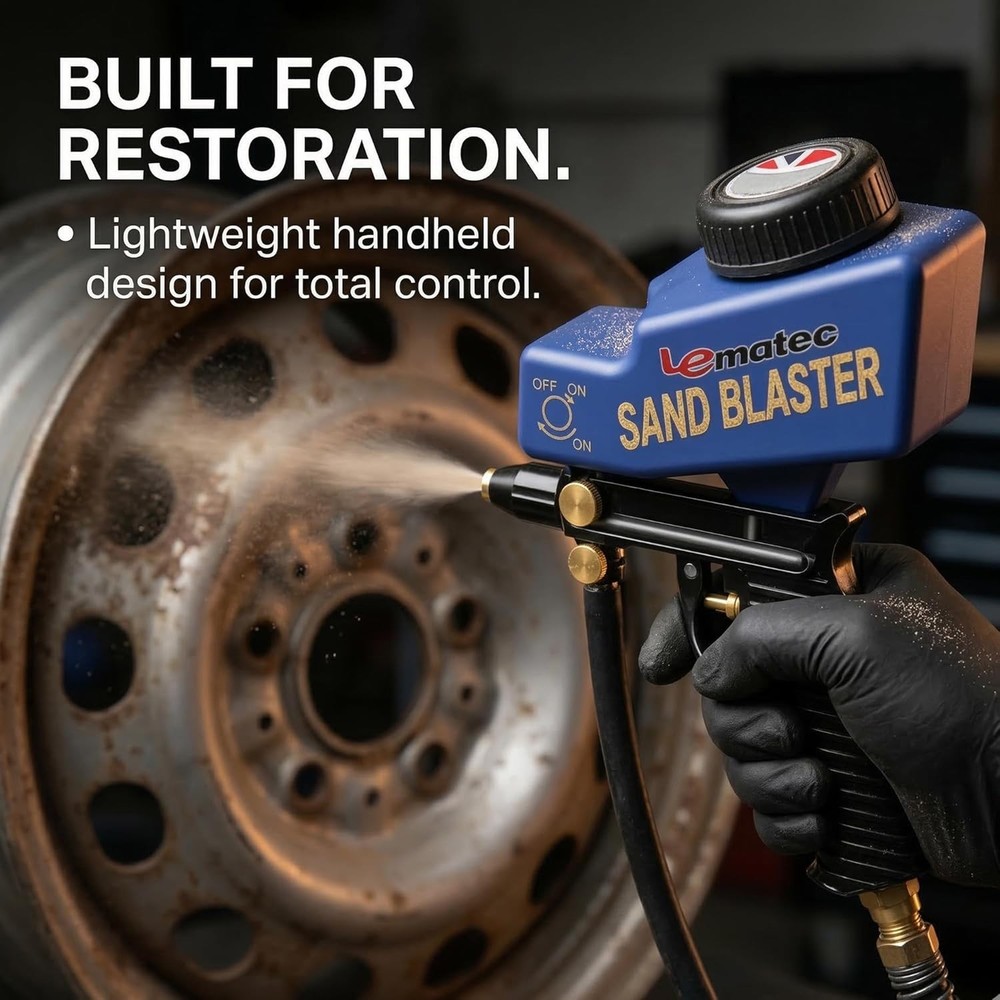 Sand Blaster Gun Kit – Portable Sandblaster Air Compressor – Rust Removal