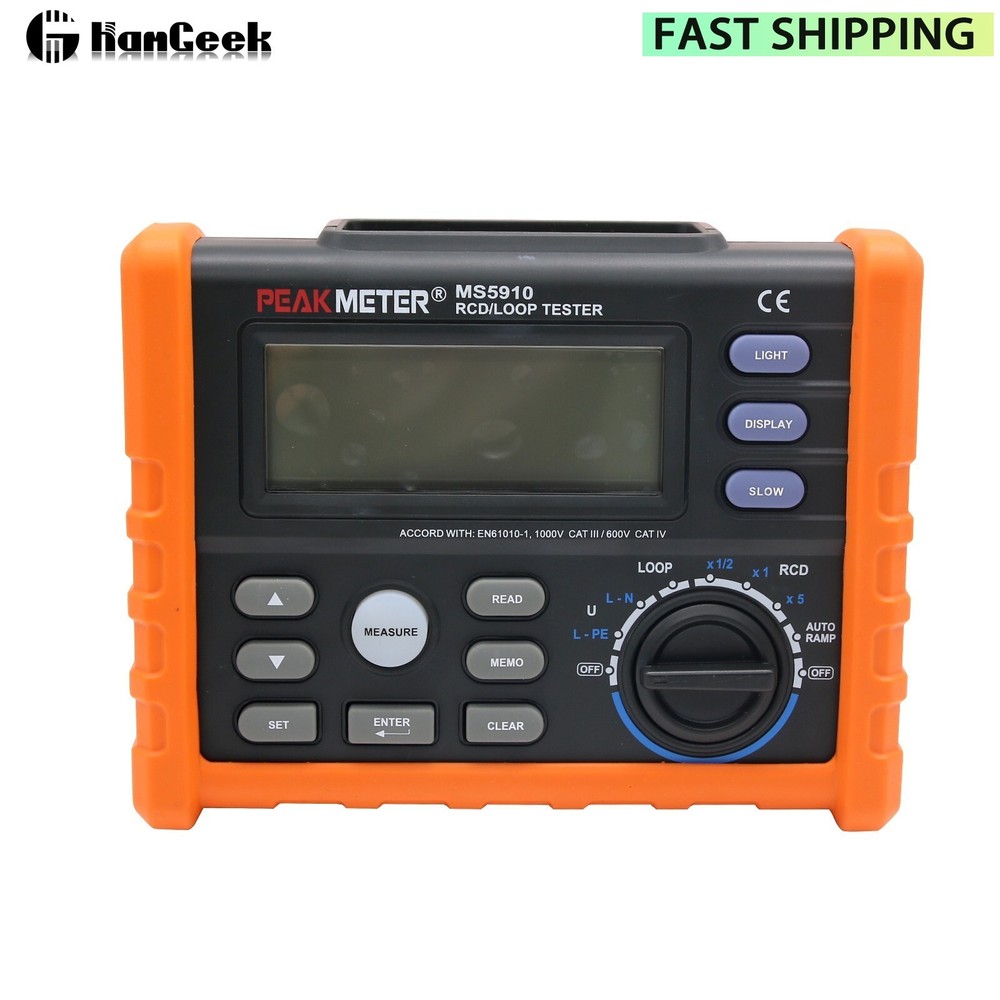 Loop Resistance Tester Digital RCD Tester Multimeter MS5910