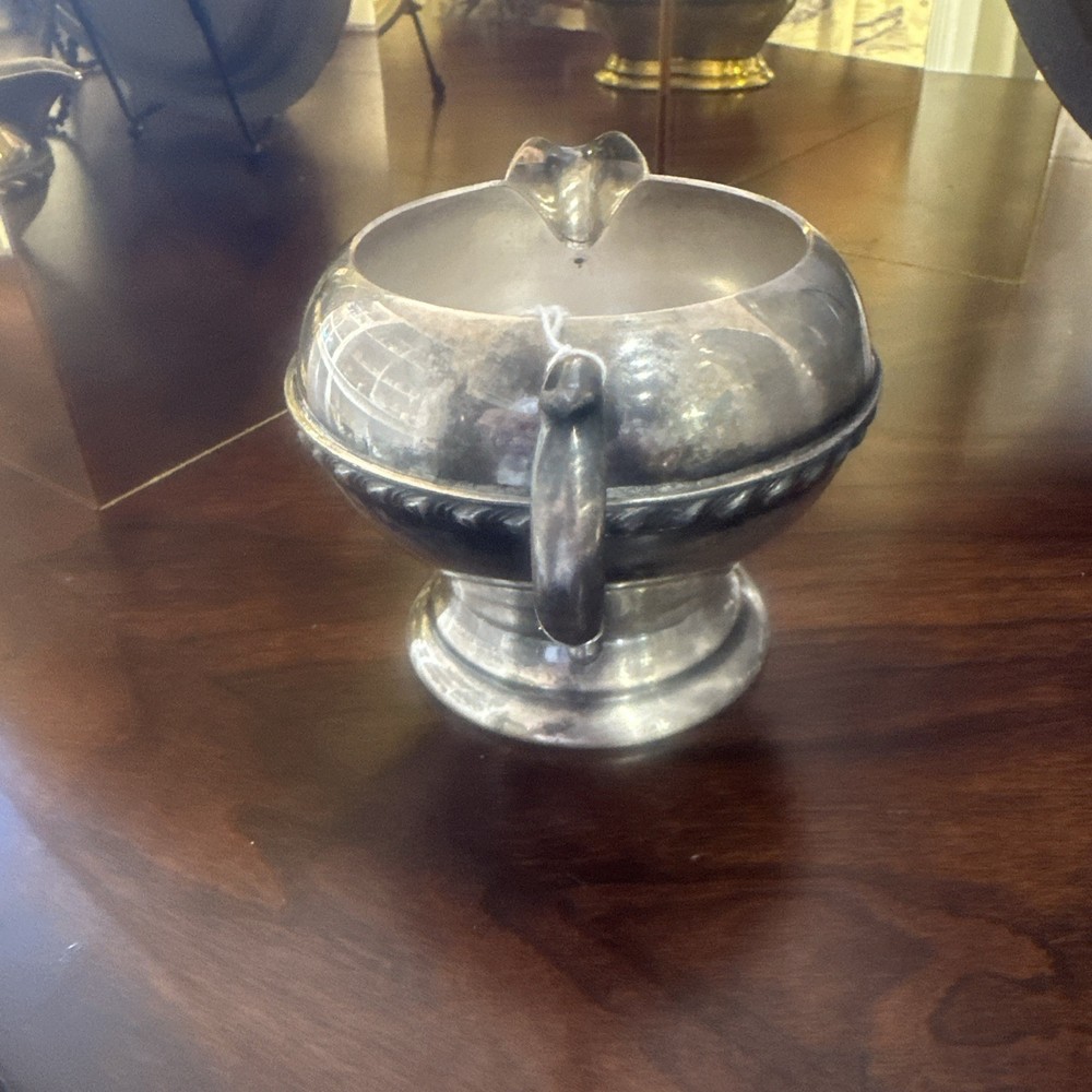 Vintage Sheridan Silver Co - Silver On Copper Creamer