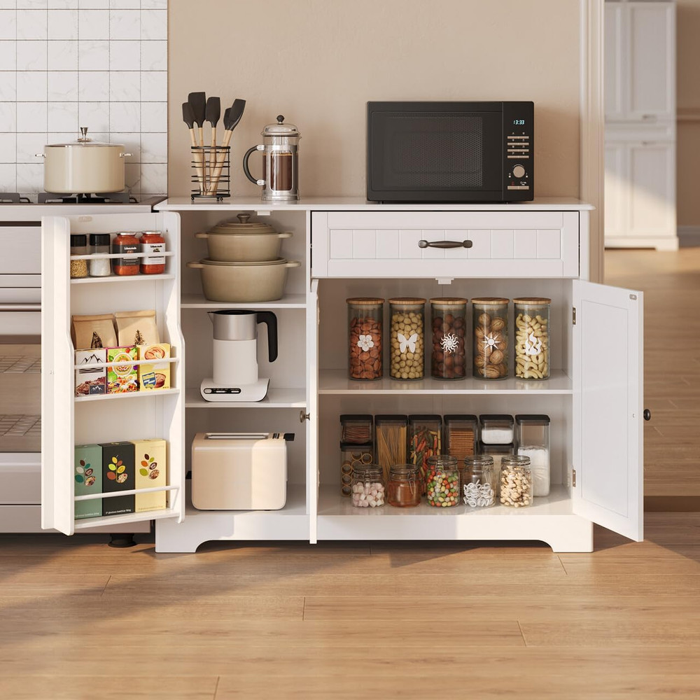 Kitchen Sideboard Buffet Cabinet with Storage Small Coffee Bar Cabinet with Draw
