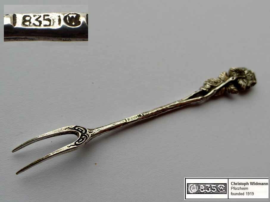 Lemon / Serving Fork, Hildesheimer Rose, C. Widmann, 835 Silver F959