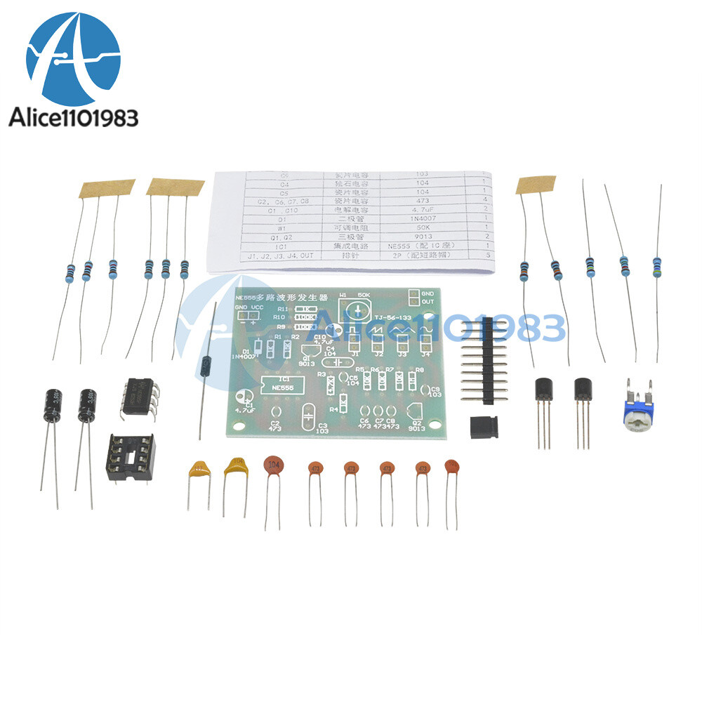 Multi-Channel NE555 Waveform Generator Module Sine Triangle Square Wave DIY Kits