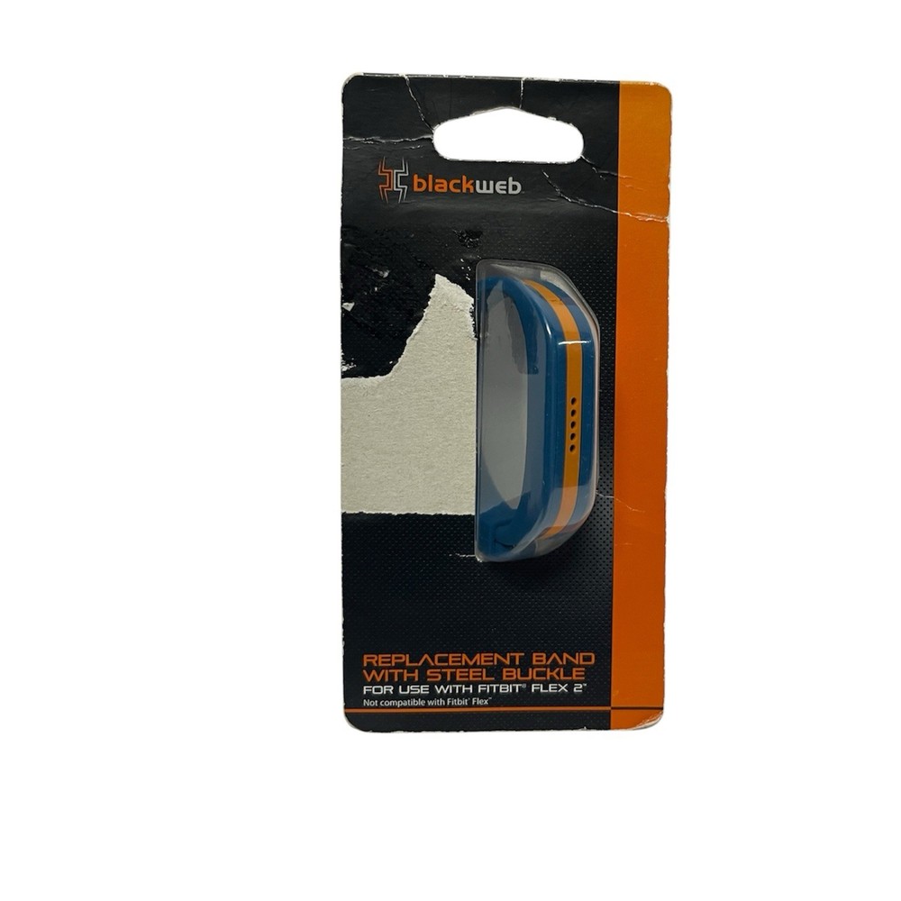 Replacement Wristband for Fitbit Flex ,Orange on Blue