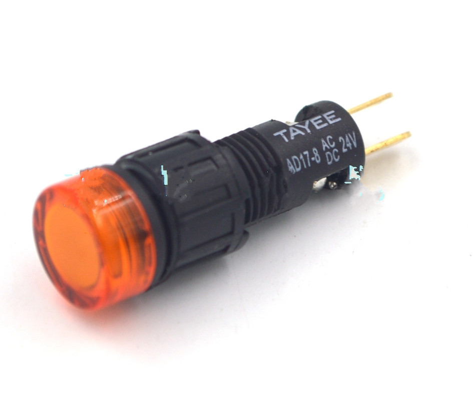 2pc New AD17-8 DC24V  yellow LED indicator