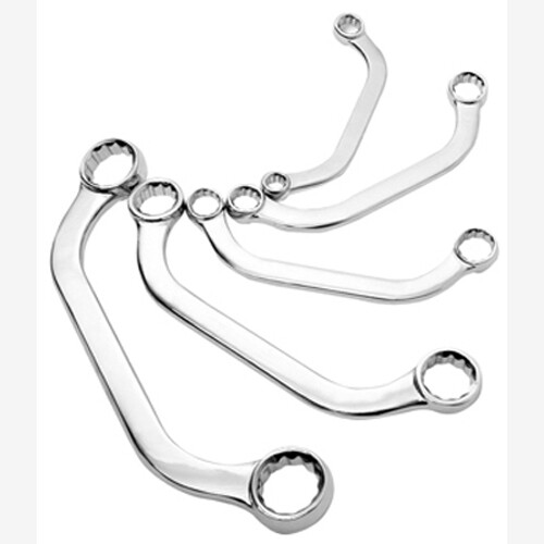 Sunex 9935 5 Pc. Fully Polished SAE Half Moon Double Box Wrench Set