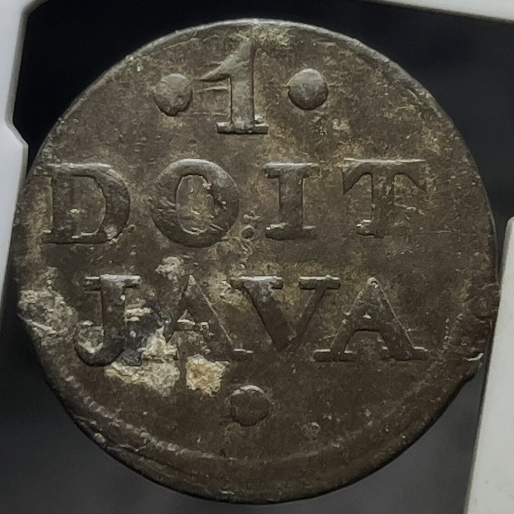 BRITISH EAST INDIES 1814 TIN JAVA DOIT DUIT #09 KM244