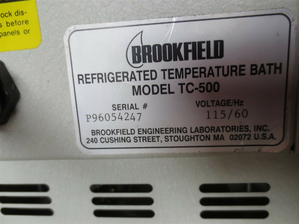 BROOKFIELD TC-500 Refrigerated Temperature Bath P96054247
