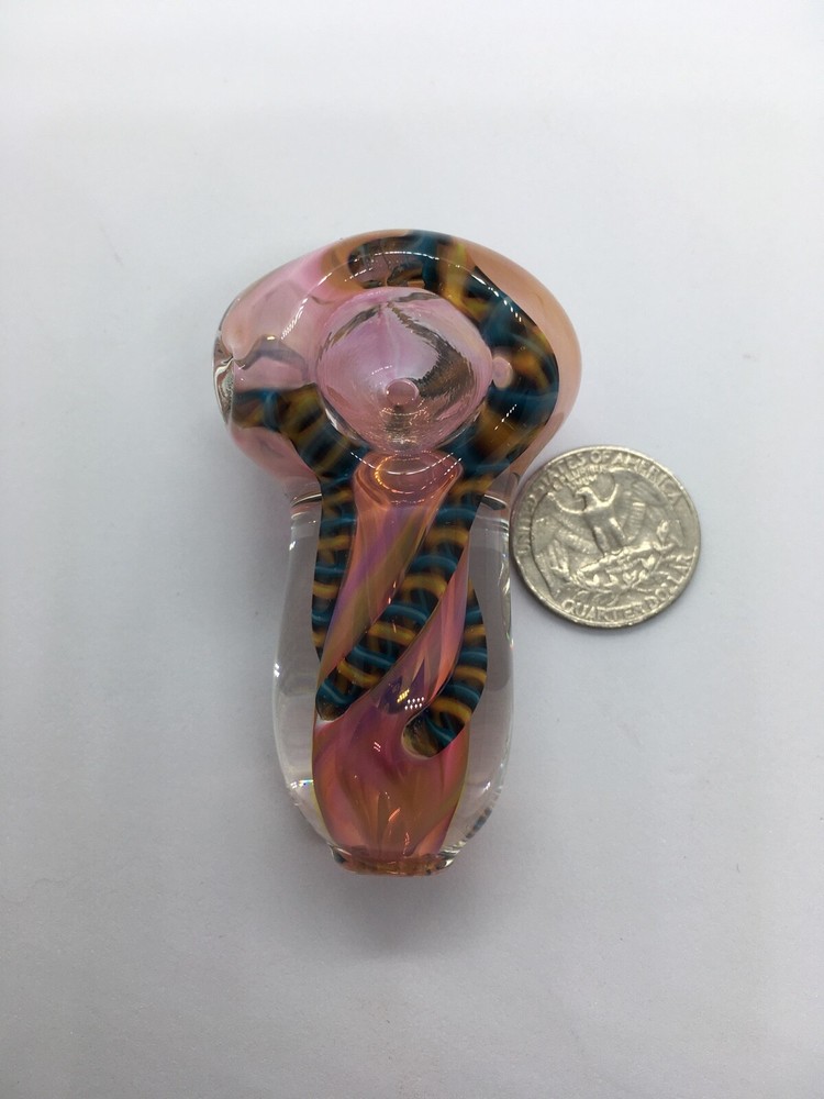 Stubby Pink Glass Pipe