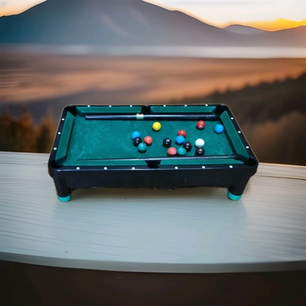 Mini Pool Game Table - Small Billiards Game Collectible