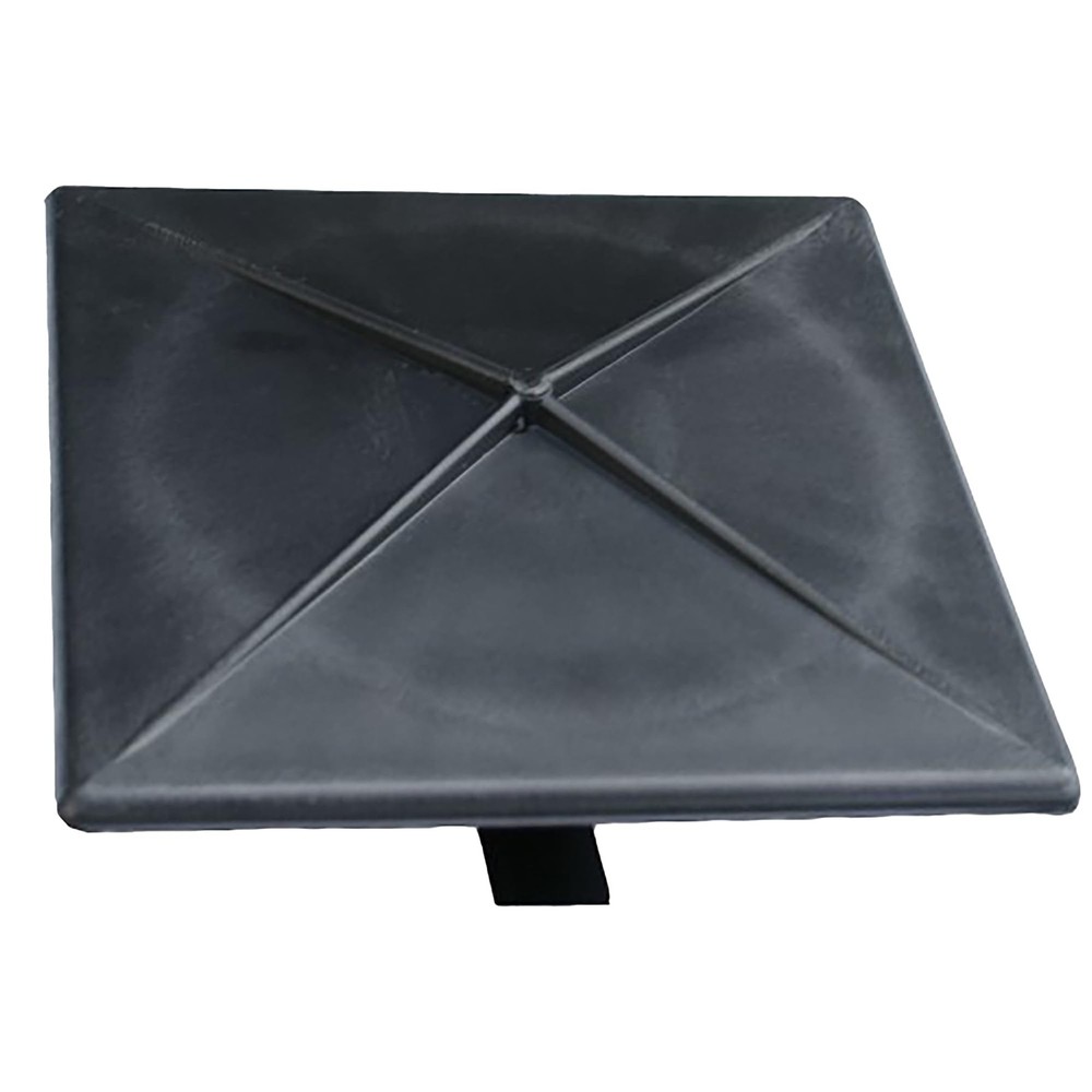 5" Square Light Pole Top Cap- Black Plastic by Deltech Manufacturing