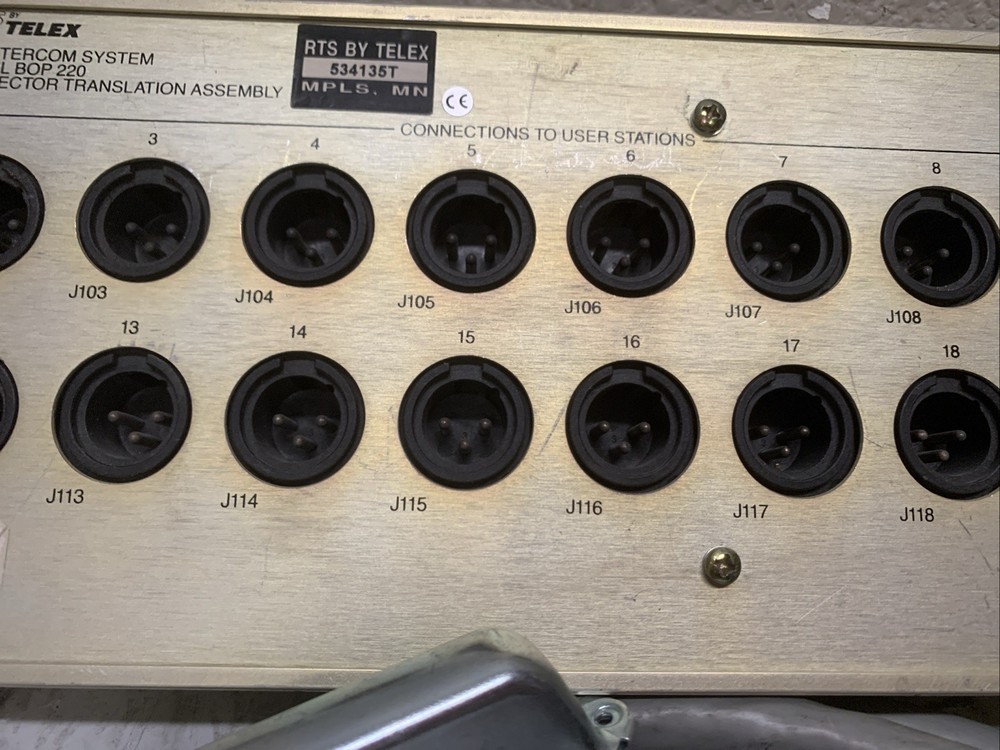 Telex RTS Systems BOP 220 Intercom System Connector Translation Assembly