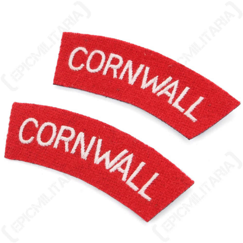 Cornwall Regiment - WW2 Repro Shoulder Title Patch Badge Sleeve Flash Arm Army