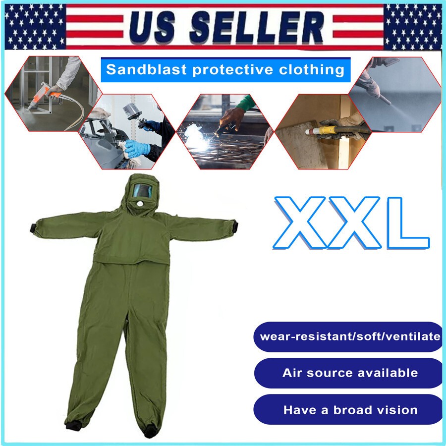 Sand Blasting Suit Work Overalls Lightweight Spray Paint Suit Sandblasting Green