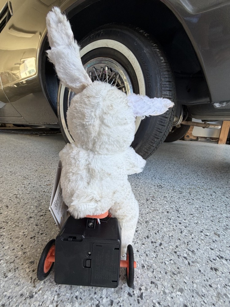 ANIMATED LED Creepy Bunny on Tricycle