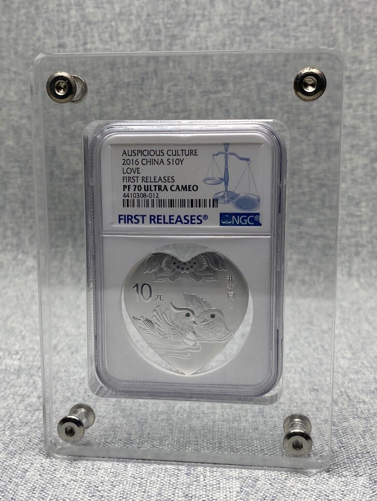 Crystal Acrylic Display Frame Protector Storage Box For NGC Coin Holder
