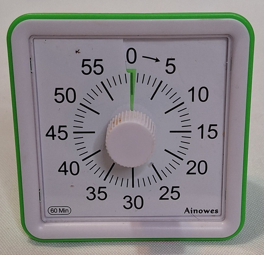 Ainowes 60 Min Kitchen Timer Green 3" Works Prefect