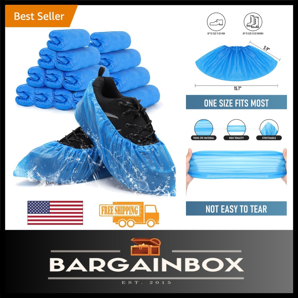 Multi-Purpose Waterproof Shoe Covers - 200 Disposable Booties for Home & Work