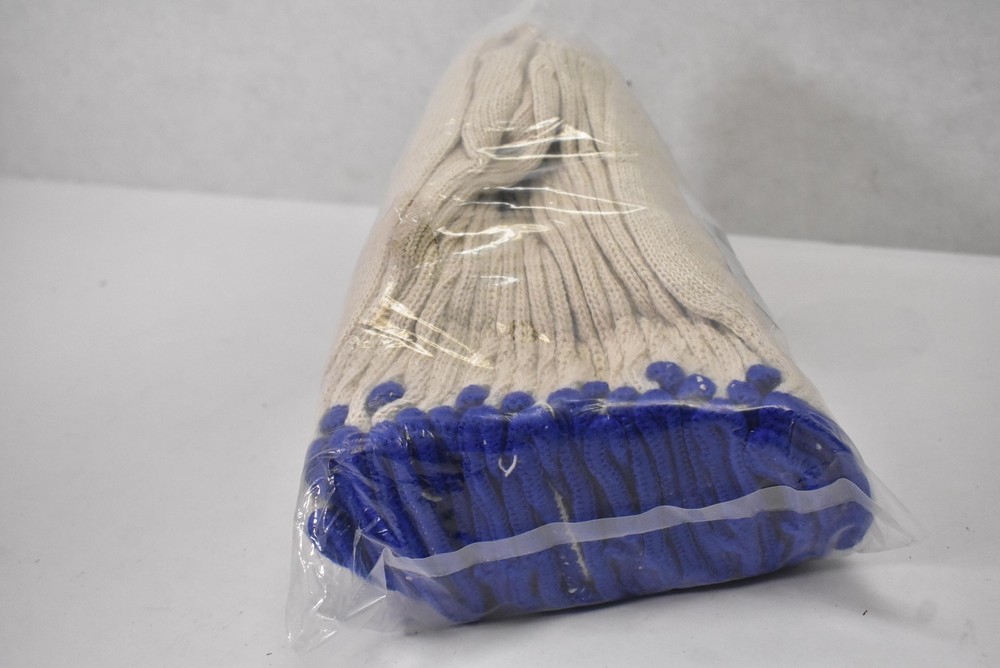Industrial String Knit Work Gloves Dozen Pack Medium 55/45 Cotton Polyester