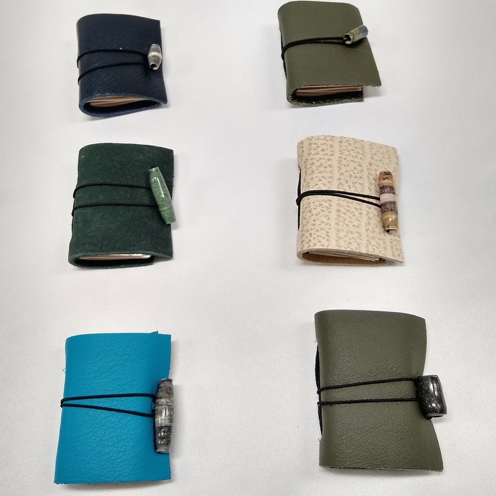 Miniature Leather Journal, Small Softcover Notebook, Tiny Handmade Diary