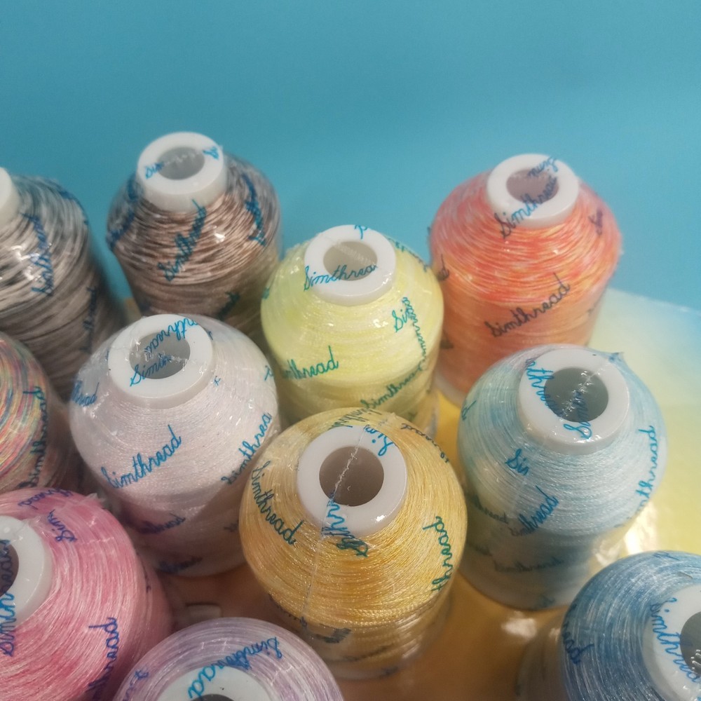 Simthreads 28 Variegated Colors Embroidery Machine Thread 1100 Yards Each