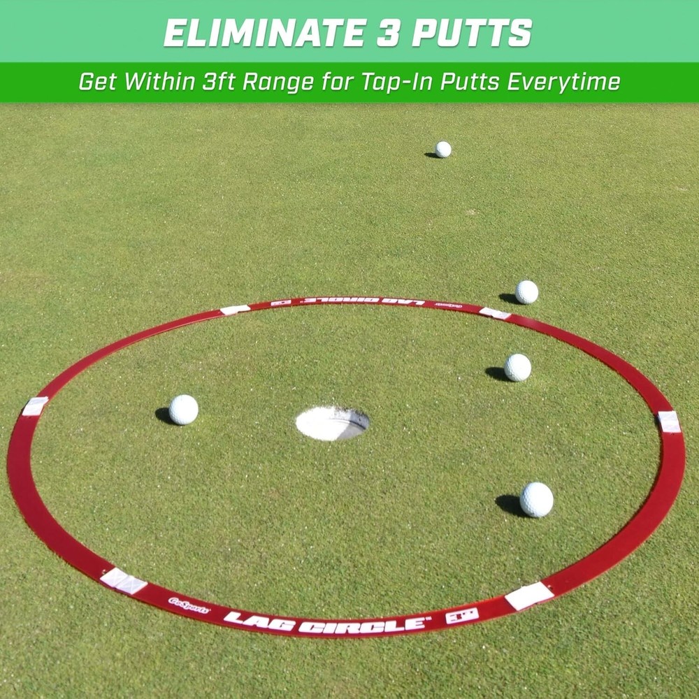 LAG CIRCLE Golf Training Set: Perfect for Reducing Putts with 6ft & 3ft Targets