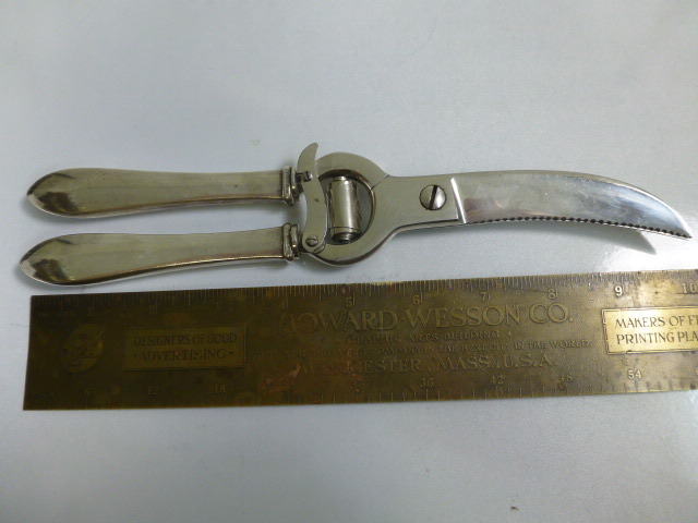 S. Kirk & Son Sterling Silver Antique Poultry Shears