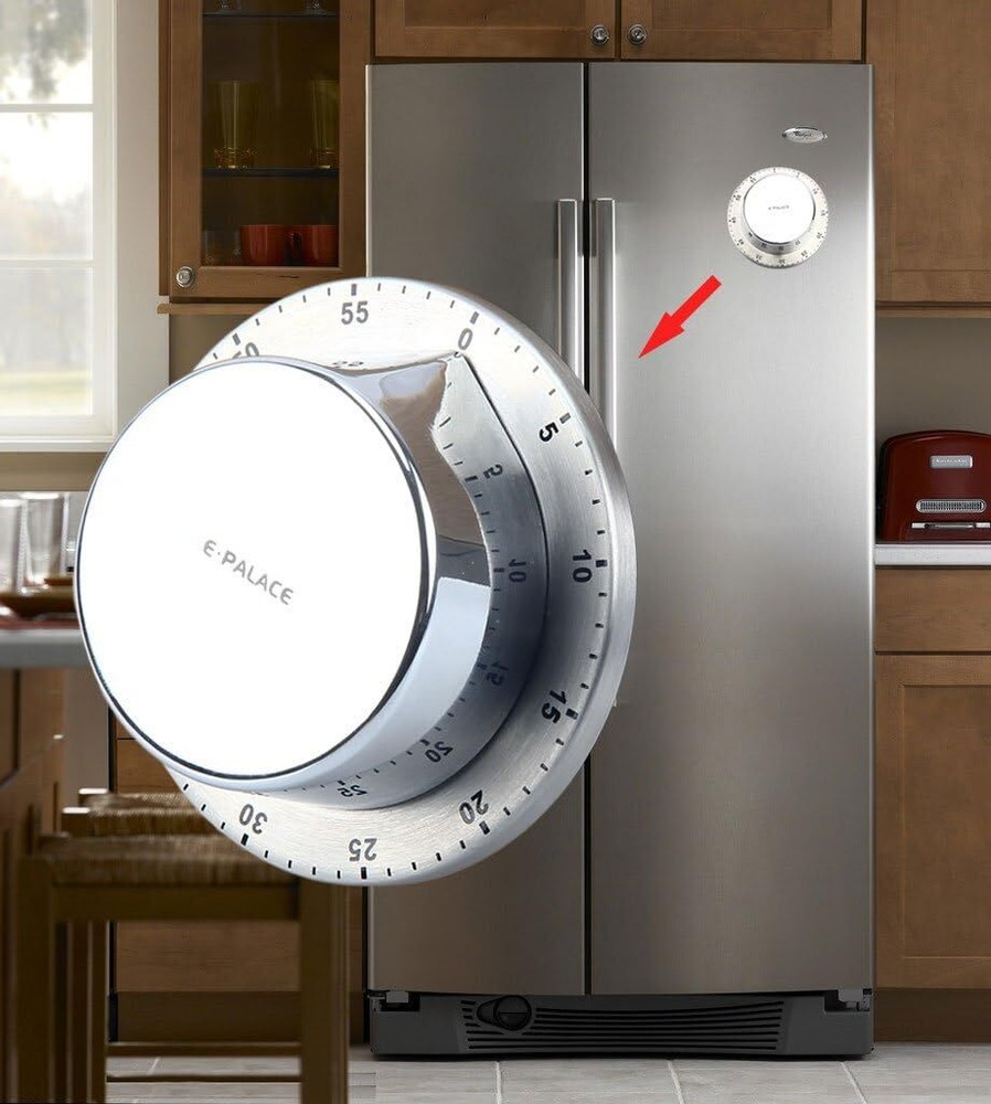 Kitchen Timer, 60 Minute Timer,Magnetic Loud Alarm,Mechanical Stainless Steel Co
