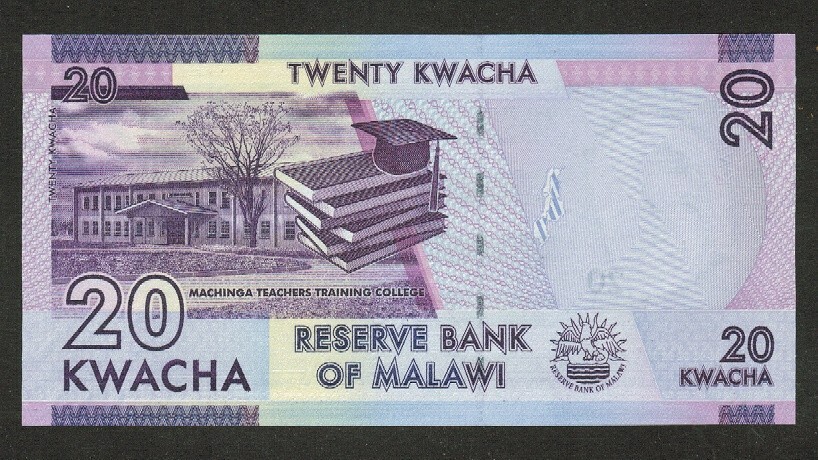 MALAWI BANKNOTE 20 KWACHA 2016 UNC