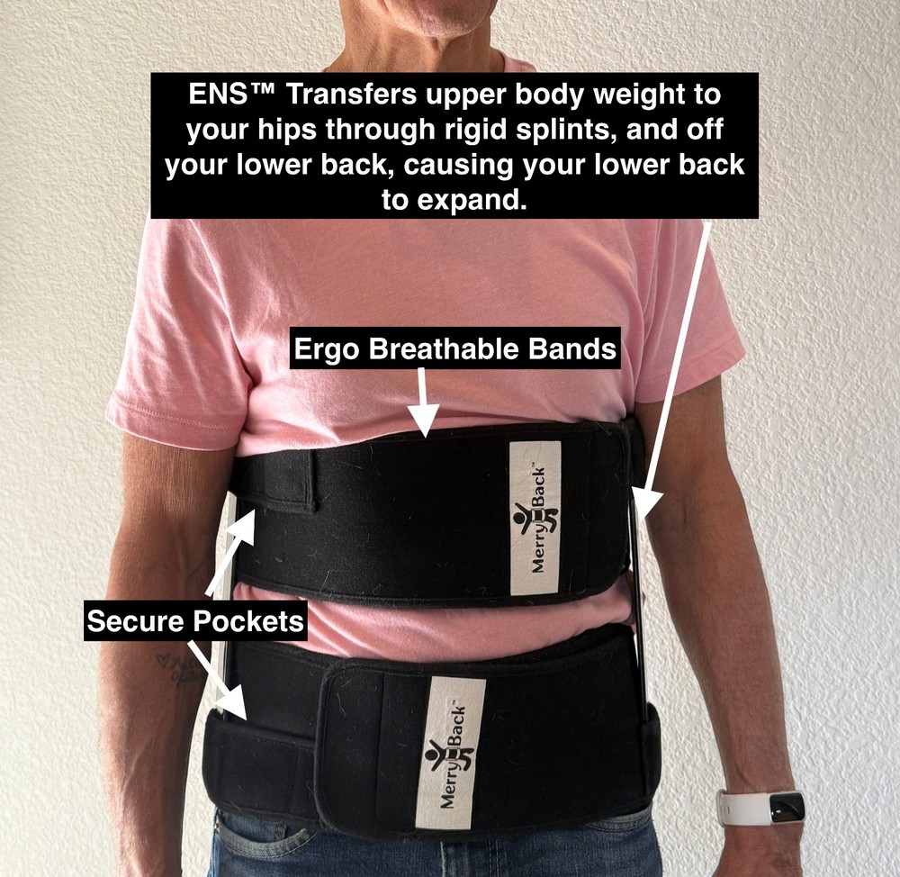 MerryBack™ ENS™ Spinal Decompression Belt – Wearable Back Traction Device