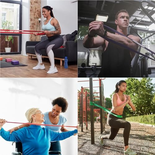Resistance Bands, Set of 5 Pull Up Bands, Pull Up Assistance Bands, Exercise